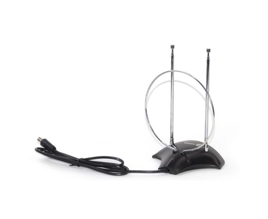  Антенна HARPER ADVB-2010 комнатная, пассивная; Принимаемый сигнал: DVB-T2; Диапазон: VHF / UHF (174–230 MHz, 470-862 MHz); Усиление: 5-7 dB; Сопротивление: 75 Ω; Коэффициент шума: ≤3 dB; Длина кабеля: 1,5 м 