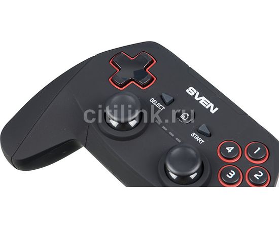 Геймпад беспроводной Sven GC-2040 (11 кл. 2 мини-джойстика, D-pad, Soft Touch, PC/PS3/Xinput), 