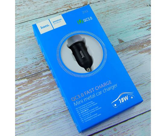  АЗУ HOCO Z43 Mighty, 1USB, QC3.0 (черный) 
