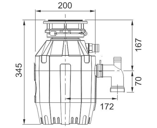  Измельчитель FRANKE Turbo Elite TE-50 134.0535.229 +пневмокнопка 