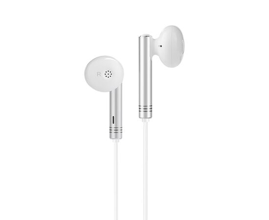 Проводные наушники с микрофоном вкладыши Hoco M22 Spirited Rhyme, 3.5 Jack (silver) 