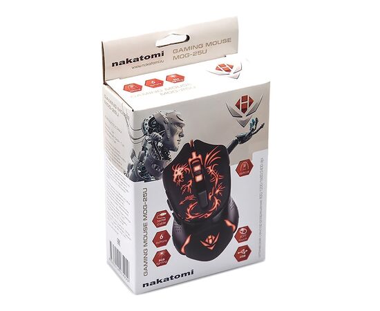  Мышь оптическая Nakatomi Gaming mouse MOG-25U (black) игровая (91997) 