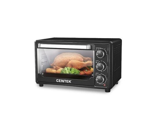  Электропечь Centek CT-1537-30 BLACK(черн) <30л> 1600Вт +противень, таймер 90мин, 4 реж., max 320°	¶ 