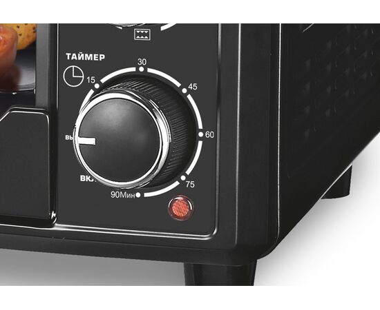  Электропечь Centek CT-1537-30 BLACK(черн) <30л> 1600Вт +противень, таймер 90мин, 4 реж., max 320°	¶ 