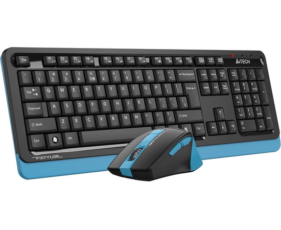  Клавиатура + мышь A4Tech Fstyler FG1035 (FG1035 Navy blue) клав черный/синий мышь черный/синий USB беспроводная Multimedia 
