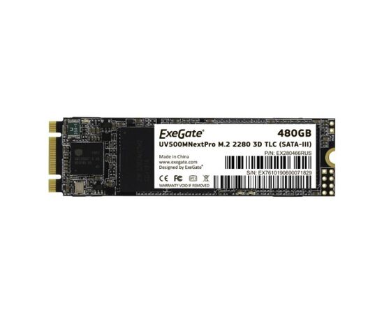  SSD ExeGate EX280466RUS UV500MNextPro 480 Gb M.2 2280 3D TLC SATA-III 