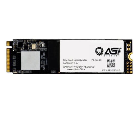  SSD AGI AI198 AGI512G16AI198 M.2 2280 512GB PCIe Gen3x4 with NVMe, 2059/1636, IOPS 176/252K, MTBF 1.6M, 3D TLC, 200TBW, 0,36DWPD, RTL 