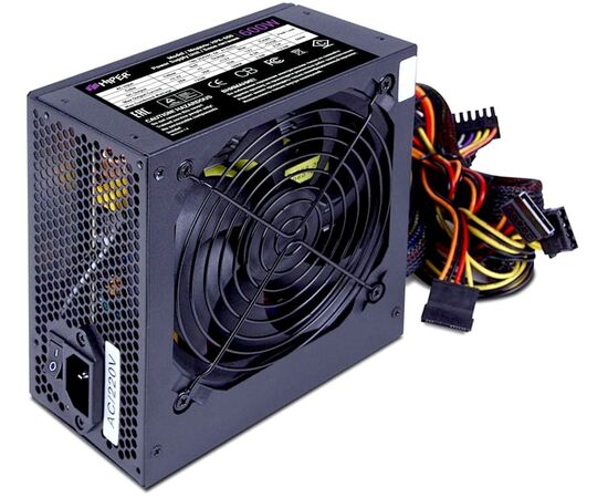  Блок питания HIPER HPA-600 (ATX 2.31, 600W, Active PFC, 80Plus, 120mm fan, black) BOX 