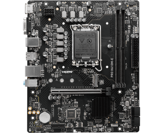  MB s1700 MSI B PRO H610M-E H610 LGA1700 2DDR5 1PCI-Ex16 1PCI-Ex1 1M.2 Gen4 4SATA3.0 4USB3.2Gen1 