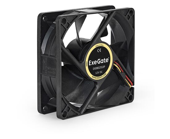  Вентилятор Exegate EX08025S3P EX283377RUS 80x80x25 мм, подшипник скольжения, 3pin, 1800RPM, 23dBA 