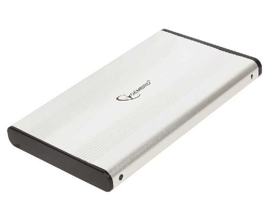  Корпус для HDD/SSD 2.5" Sata3 USB2.0 Gembird EE2-U2S-5-S, Silver, алюминиевый 