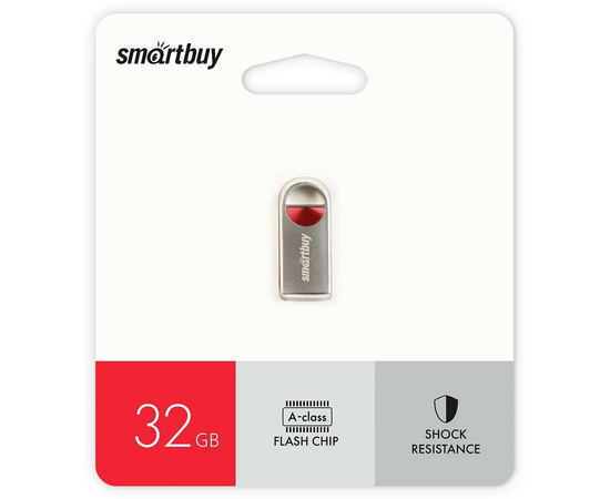  USB  32GB  Smart Buy  MC8  металл  красный 