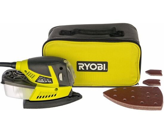  Дельташлифмашина Ryobi RPS100-SA20 (5133002906) 100W + 20 шлифлистов 