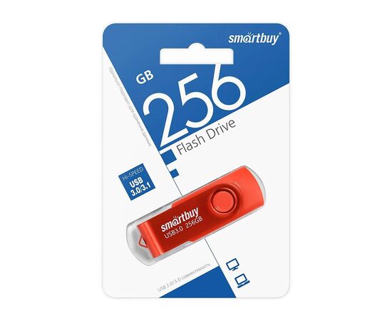  Флэш накопитель USB 256 Гб Smart Buy Twist 3.0 (red) (212803) 