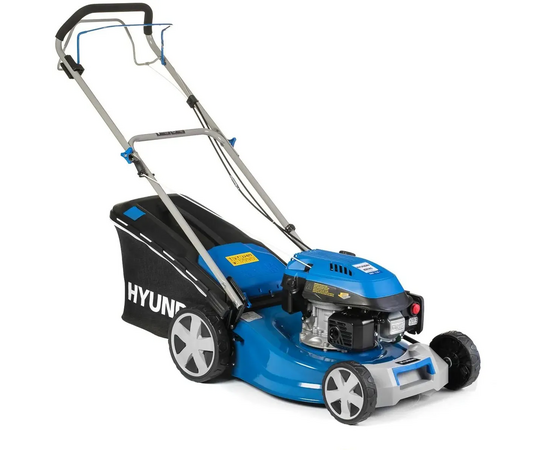  Газонокосилка бензиновая HYUNDAI L 4620S Самоходная, двигатель Hyundai ICV145,4-х такт, 3.8 л.с./145 см3, Ширина среза 45,7 см, Высота среза 25-75 