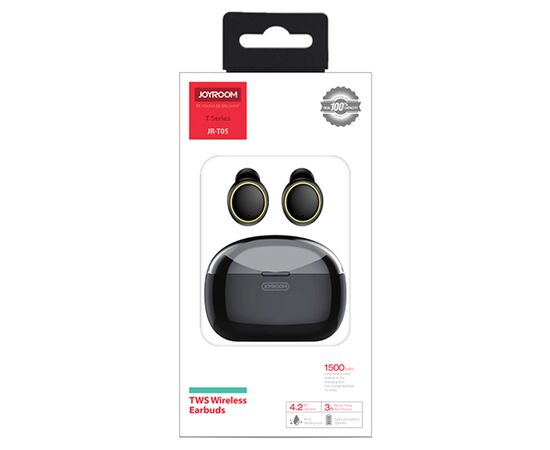  Беспроводные наушники TWS JOYROOM JR-T05, Bluetooth, черный 