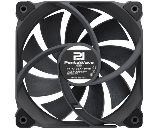  Вентилятор PentaWave PF-K12EXP PWM / 120mm 4 pin Dual NMB Ball Bearing 500-3000rpm 128CFM 43.5dBA/ Gray 