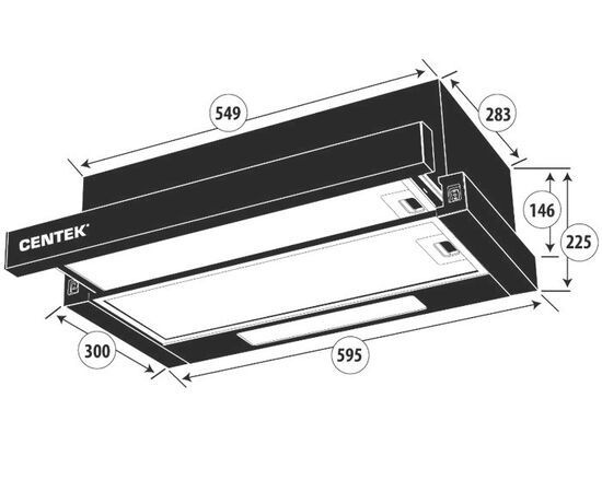  Вытяжка Centek CT-1840-60 SS (сталь) 