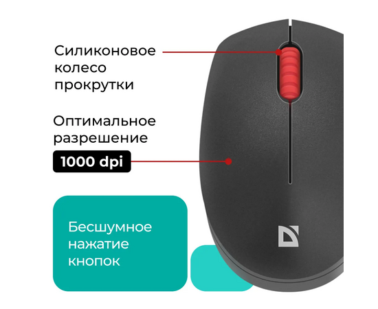  Клавиатура + мышь DEFENDER Milan C-992 RU, 45992 (беспроводной набор)черный 