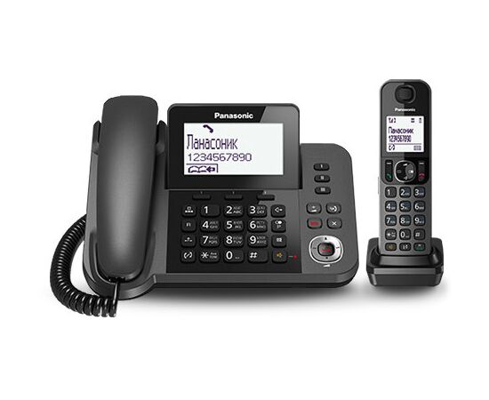  Р/Телефон Dect Panasonic KX-TGF320RUM черный металлик 