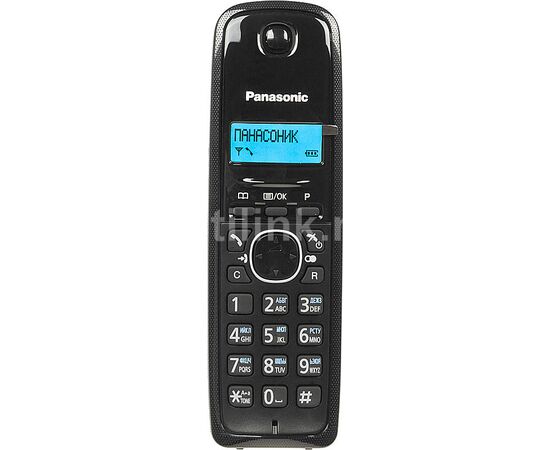  PANASONIC KX-TG1611RUH Grey, Телефон беспроводной DECT, база и трубка, АОН, Caller ID (журнал на 50 вызовов), русскоязычное меню, 12 мелодий звонка 