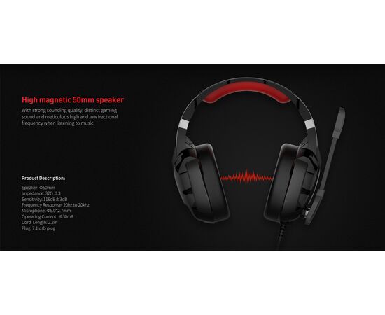  Гарнитура игровая с подсветкой HAVIT GAMENOTE HV-H2001U 7.1 Gaming 