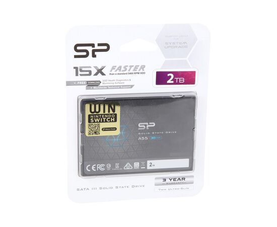  SSD Silicon Power A55 SP002TBSS3A55S25, 2TB 2.5", SATA III R/W - 500/450 MB/s TLC 