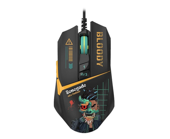  Мышь A4Tech Bloody W63 Max Renegade желтый/рисунок 