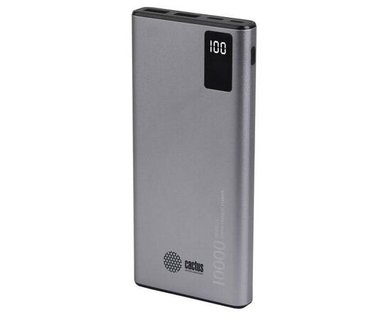  Power Bank Cactus CS-PBFSLT-10000, 10000мAч серый 