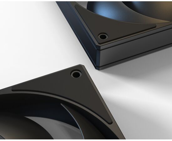  Вентилятор ID-COOLING AS-120-K Trio (3 in 1) 120x120x25мм (PWM, резиновые углы, черный, 300-2000об/мин, супертихий) Box 