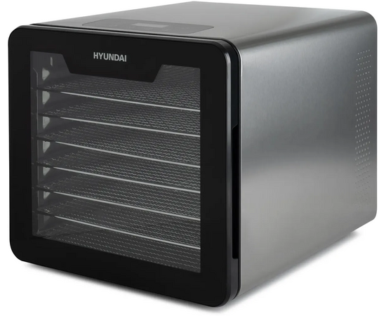  Сушка для фруктов и овощей Hyundai HYFD-8802 14под. 600Вт серебристый 