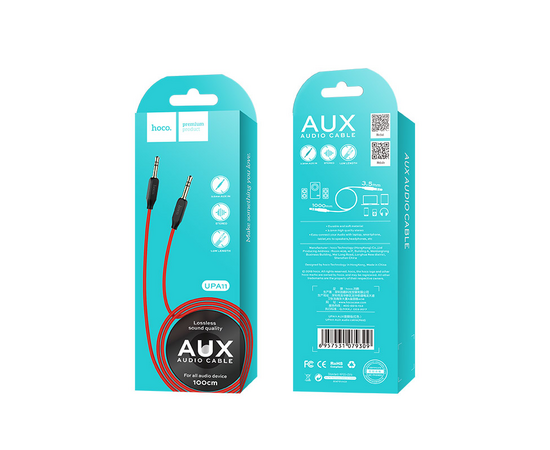  Аудиокабель AUX 3.5mm 1.0м Hoco UPA11 (Black) 