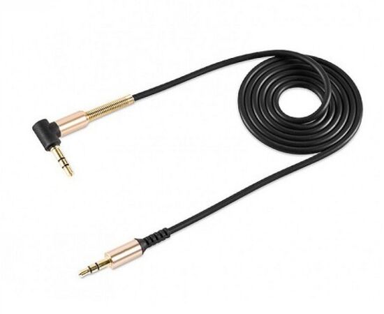  Аудиокабель AUX 3.5mm 1.0м угол Hoco UPA02 (Black) 