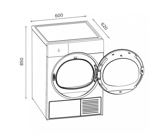  Сушильная машина LEX LDM10GrD (CHKO100018) серый 
