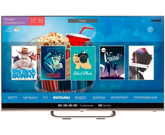  43" Телевизор ASANO 43LF5000T черный 1920x1080, Full HD, 60 Гц, Wi-Fi, Smart TV, Android TV 
