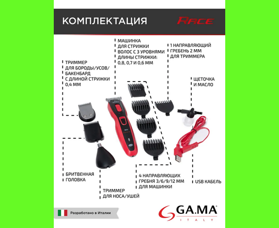  Машинка для стрижки GA.MA R823-HF GM4785 
