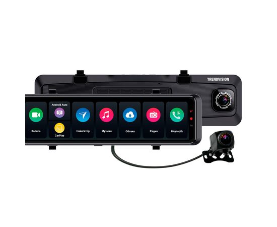  Видеорегистратор TrendVision aMirror 15 Android UNIVERSE черный 1080x1920 1080p 140гр. GPS внутренняя память:64Gb UIS8581A 