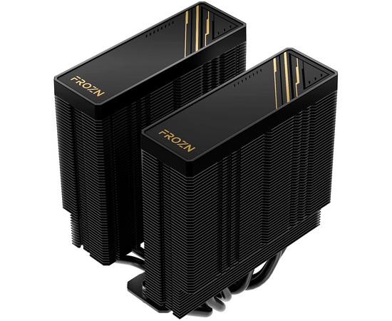  Кулер ID-COOLING Frozn A620 GDL LGA1700/1200/115X/AM5/AM4 (TDP 260W, PWM, черно-золотой, 6 тепл.трубок + медная база, Dual Fan 120mm) RET 