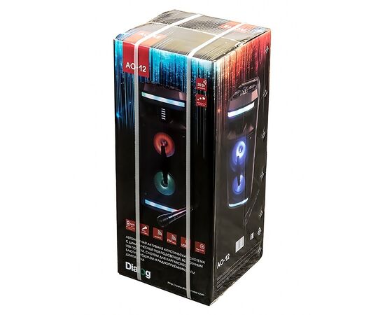  Портативная акустика напольная Dialog Oscar AO-12, микрофон BT (black) (106332) 