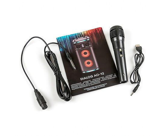  Портативная акустика напольная Dialog Oscar AO-12, микрофон BT (black) (106332) 