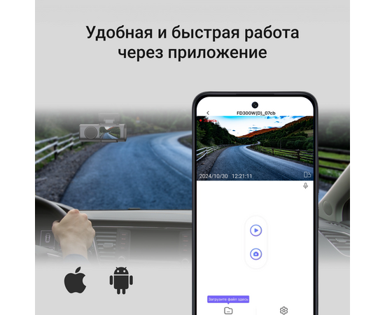  Видеорегистратор Digma FreeDrive 943W черный 4Mpix 1440x2560 110гр SA 223 
