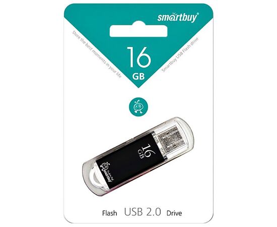  Флэш накопитель USB 16 Гб Smart Buy V-Cut (black) 