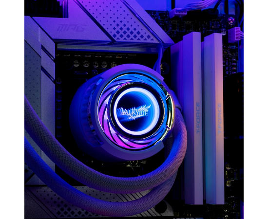  СВО Valkyrie Jarn 280 ARGB White (HW C280W) / 2x140mm ARGB fans, 500-1850RPM, 105CFM, 32dBA, 300W TDP 