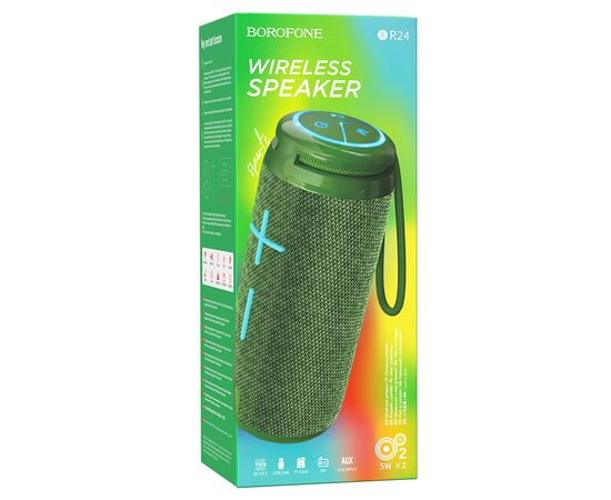  Портативная колонка BOROFONE BR24 Fashion, Bluetooth, темно-зеленый 