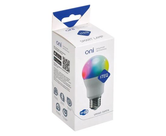  Умная лампа IEK iTEQ SMART E27 9.4Вт 806lm Wi-Fi (1шт) (IT-L220E27-YR004-WB) 