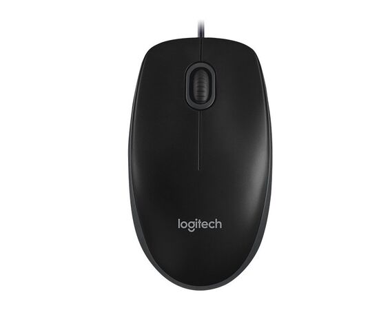  Мышь Logitech B100 (910-0055477) black (USB, проводная. оптическая, 800dpi, 2but) 