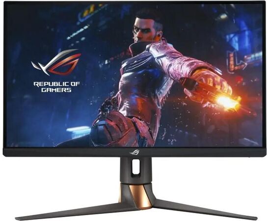  Монитор Asus Rog Swift PG27UQR (90LM03A0-B02370) черный 27" IPS LED 16:9 HDMI полуматовая HAS Piv 600cd 178гр/178гр 3840x2160 120Hz 