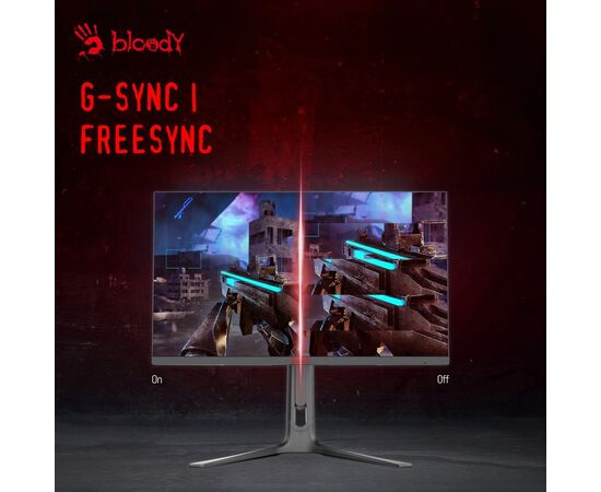  Монитор Bloody MN272Q темно-серый IPS LED 2ms 16:9 HDMI M/M матовая HAS Piv 400cd 178гр/178гр 2560x1440 240Hz G-Sync FreeSync DP 2K 6.55кг 
