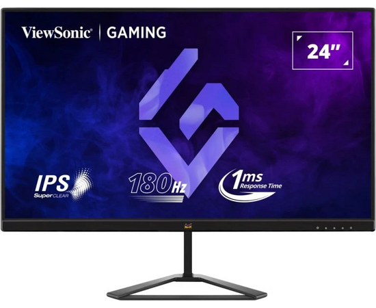  Монитор ViewSonic VX2479-HD-PRO черный IPS LED 1ms 16:9 HDMI матовая 1000:1 250cd 178гр/178гр 1920x1080 180Hz DP FHD 5.2кг 