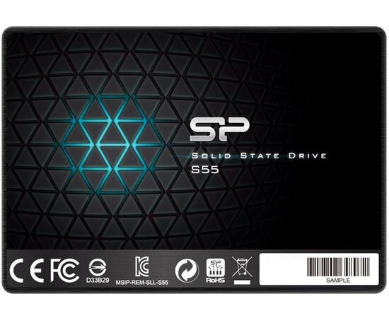  SSD 2.5" 120GB SATA3 Silicon Power Slim S55, box (SP120GBSS3S55S25) (7 mm, TLC, Phison PS3108-S8, R/W: up to 550/500MB/s) 
